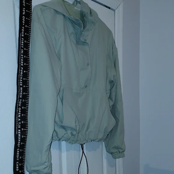 BearPaw Women's Light Gray Light Green Utility Jacket Ladies Hooded Waterproof - Picture 13 of 14